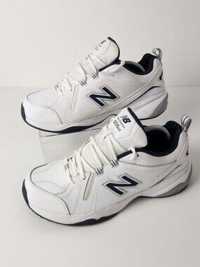 New Balance Sneakers Mens 11 White Navy Blue 4E Extra Wide 608v4 Walking